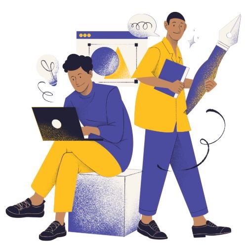 designers creating a creative brand logo