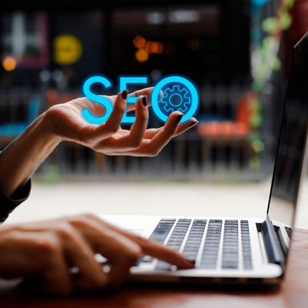 Professional Website Designing In Mumbai SEO and digital growth concept with laptop