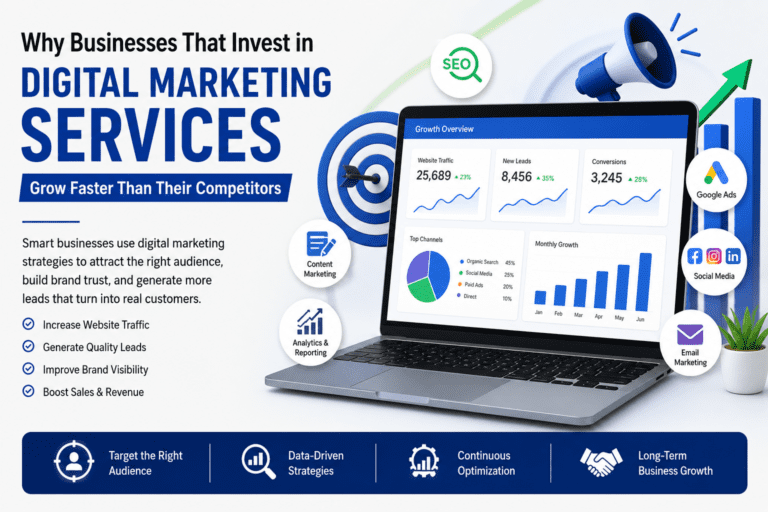Why businesses invest in digital marketing services to increase website traffic, generate quality leads, and achieve long-term business growth
